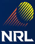 Corporate logo of Numaligarh Refinery Limited featuring a dark blue background with a stylized, striped yellow and orange globe shooting upward like a comet, above the white acronym "NRL" in a bold serif font.